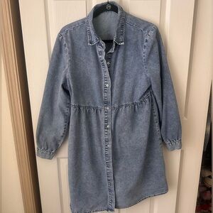 Denim Button-Up Dress